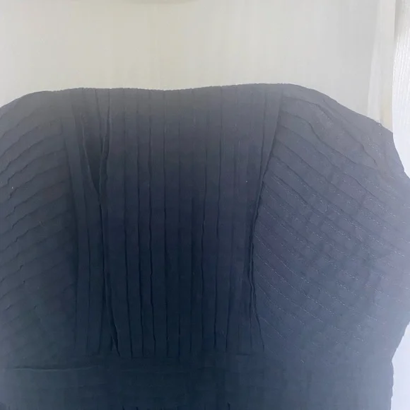 Loft Navy dress with sheer top A line size 4 - Picture 5 of 6